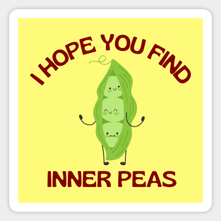 I Hope You Find Inner Peas | Cute Peas Pun Magnet